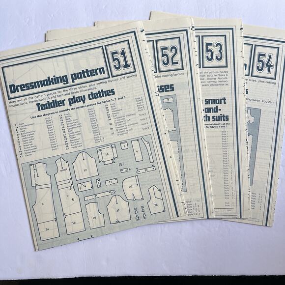 Vintage Designer Sewing Patterns Uncut Lot Of 4 Toddler Clothes Dresses Suit 70s - Picture 1 of 11